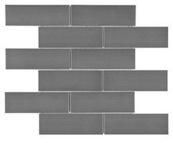 Anatolia Stainless Steel Mosaic 2 x 6 Brick